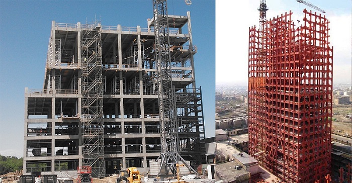  مقایسه سازه های بتنی و فلزی ساختمانها